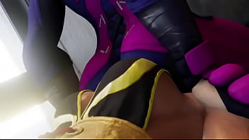 Street fighter juri grinds on chun li's face