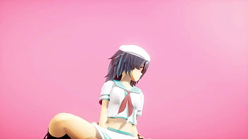 Kantai collection kiso hentai dance and sex cowgirl position undress mmd 3d blue hair clip