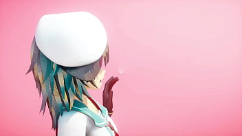 Kantai collection kiso hentai dance and sex cowgirl position undress mmd 3d blue hair clip