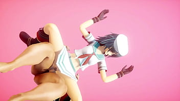 Kantai collection kiso hentai dance and sex cowgirl position undress mmd 3d blue hair clip