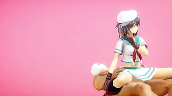 Kantai collection kiso hentai dance and sex cowgirl position undress mmd 3d blue hair clip