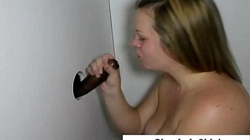 Ho gobbles gloryhole jizz