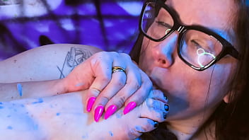 Dripping hot candle wax on my soles and toes