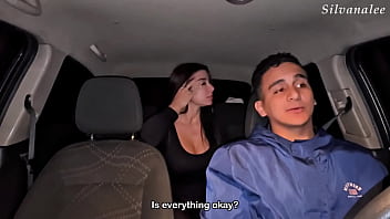 Hard fuck with the uber driver i made him cum twice and they almost saw us