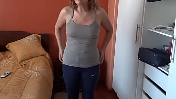 Stepmother shows off and masturbates in front of me and i cum on her big ass Stepmother shows off and masturbates in front of me and i cum on her big ass