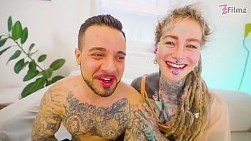 Tattooed pornstar gets filled with huge italian cock and gets covered head to toe in cum atm gapes big cumshot deepthroat