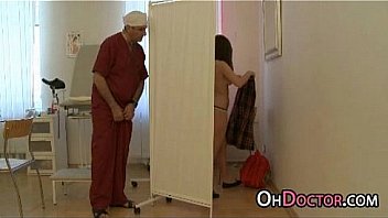 Young marta has legs in his stirrups for dirty gyno doctor