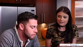 Adria rae fucking in the couch with her small tits