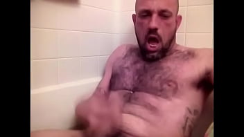 Cumming in the bath