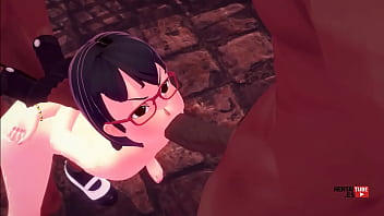 Boruto hentai sarada fucked and blowjob in a threesome