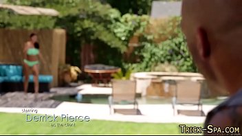 Massaging teen redhead