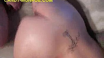 Cuckold lick black cum from her backack
