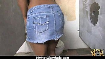 Sexy ebony enjoying gloryhole 13