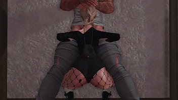 Gulping down dick at his villa second life