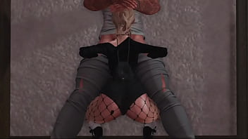 Gulping down dick at his villa second life