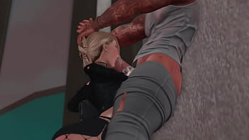 Gulping down dick at his villa second life