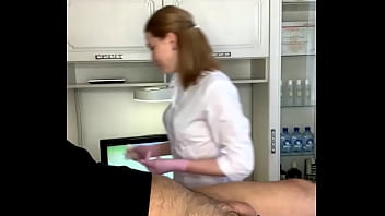 Deep depilation of men's bikini to a client with a piercing on his forehead Deep depilation of men's bikini to a client with a piercing on his forehead