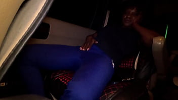 I pick up a sexy black girl on the way home i fuck her in the car and couch