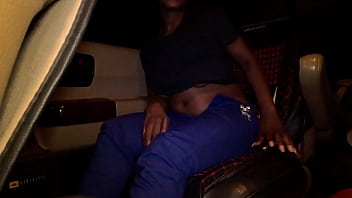 I pick up a sexy black girl on the way home i fuck her in the car and couch