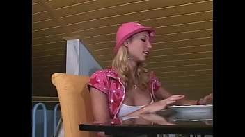 Beautiful blonde shemale sucks dick to athletic guy