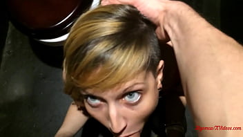 Fucked in the ass and mouth in to a pab toilet