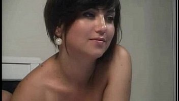 Playful brunette hard teasing webcam show