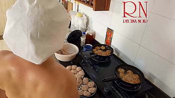 Nudist housewife regina noir cooks at the kitchen naked maid naked housewife s2