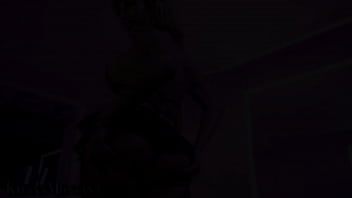 Sexy blonde big boobst tattoed swallow