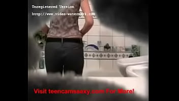 Hidden cam spy bathroom