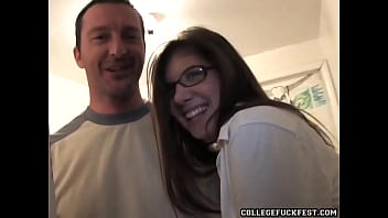 This girl from the sorority is blowing a big dick