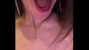 My stepsister pulls out big milky boobs