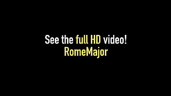 Sara jay plays with rome major's dick until make it cum on her face