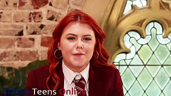 British redhead student tells you how to wank and cum for her