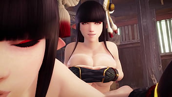 3d hentai girls gives rewards to a lucky guy