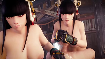 3d hentai girls gives rewards to a lucky guy