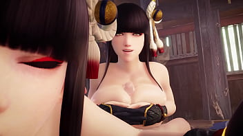 3d hentai girls gives rewards to a lucky guy