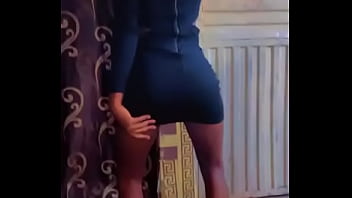 Nigerian girl bella twerking hard on blue short dress Nigerian girl bella twerking hard on blue short dress