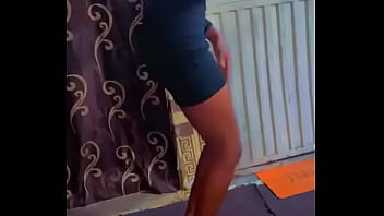 Nigerian girl bella twerking hard on blue short dress