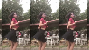 Solo girl skirt dance