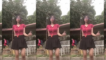 Solo girl skirt dance