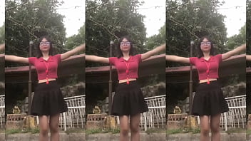 Solo girl skirt dance