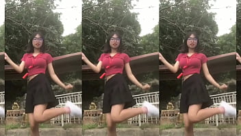 Solo girl skirt dance