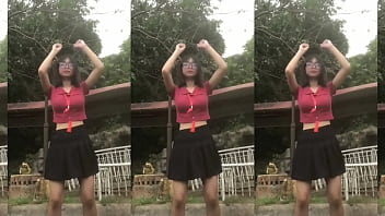 Solo girl skirt dance