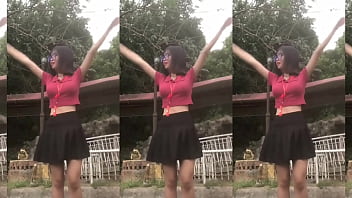 Solo girl skirt dance