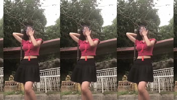 Solo girl skirt dance