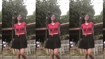 Solo girl skirt dance