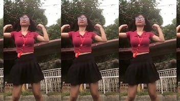 Solo girl skirt dance