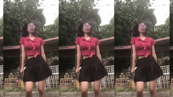 Solo girl skirt dance