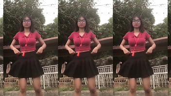 Solo girl skirt dance