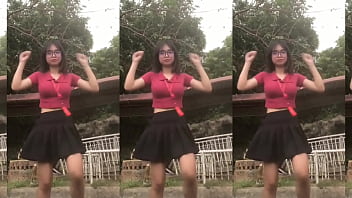 Solo girl skirt dance